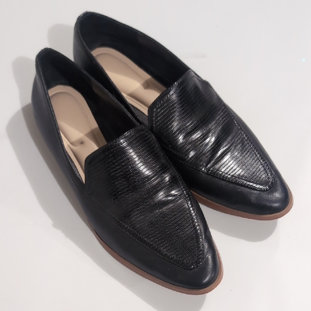 Vince Camuto Black Leather Women's Loafers